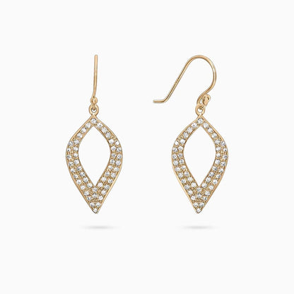 Cubic zircon earrings - Pure Silver Gold Earrings Odyssey of Cubic Zircon