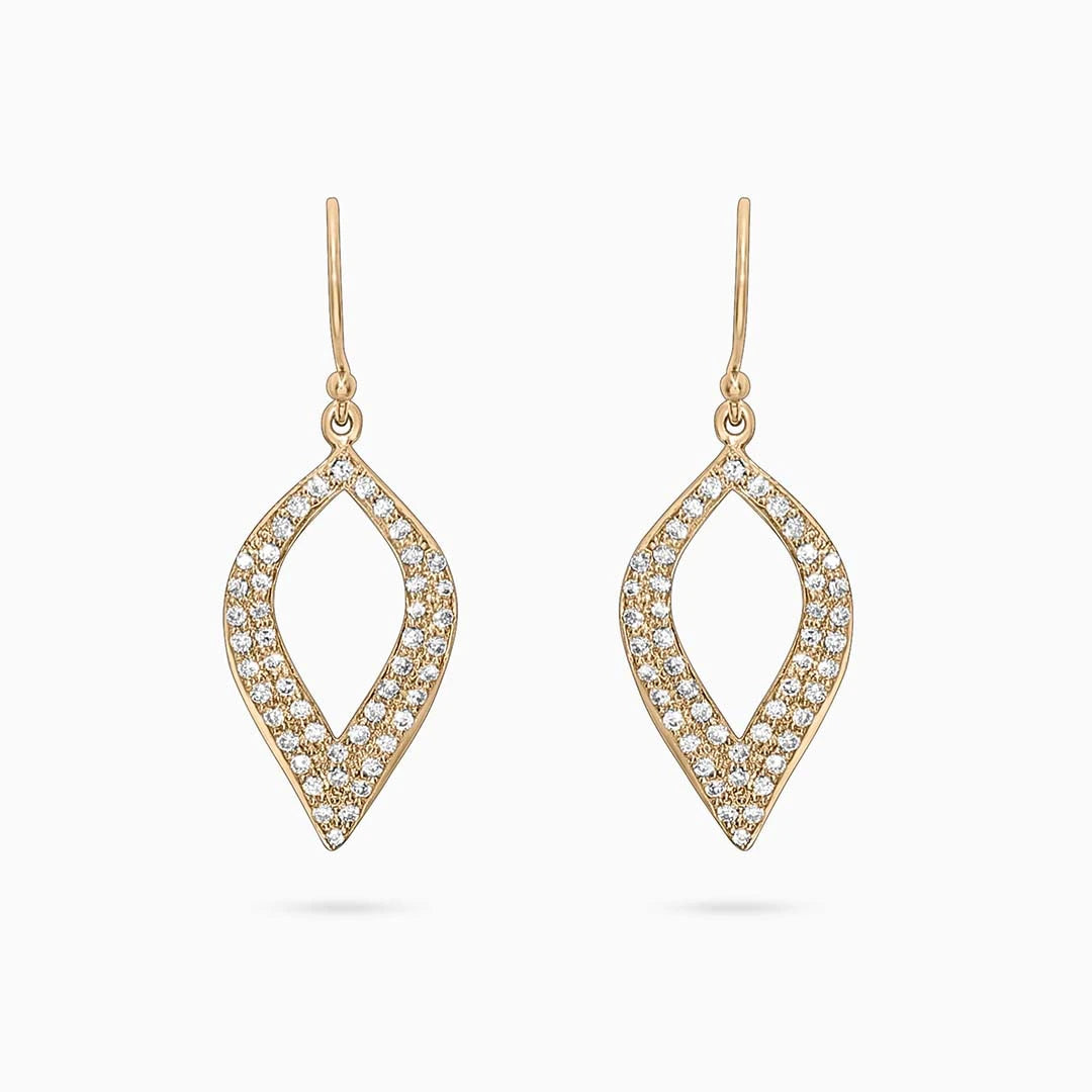 dangle earrings - Pure Silver Gold Earrings Odyssey of Cubic Zircon