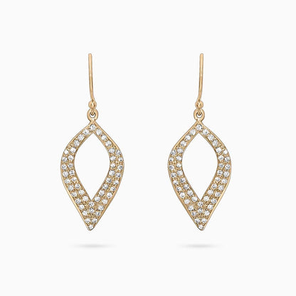 dangle earrings - Pure Silver Gold Earrings Odyssey of Cubic Zircon
