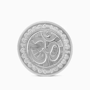 Pure 10 gm Silver Coin at best Price - Blissful Om Coin