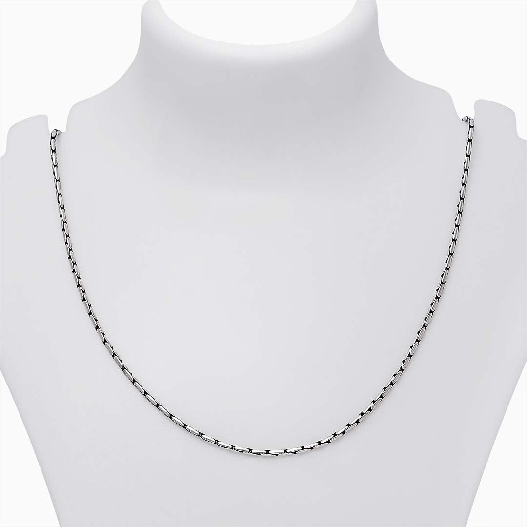 Neck Pieces - Pure Silver Chain &#8211; Classic and Simple Oxidized