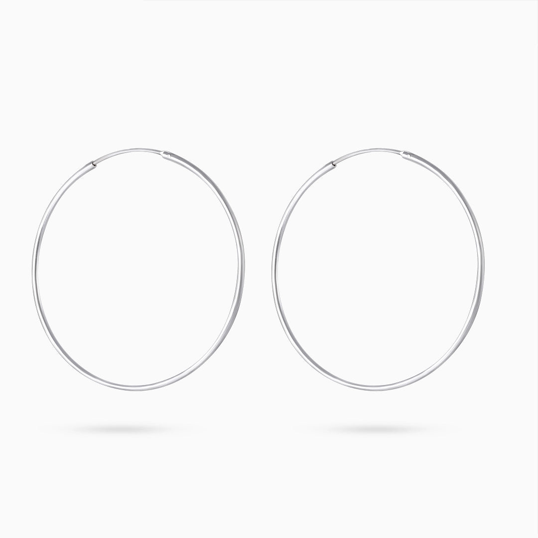 Silver Hoop Earrings - Pure Silver Earring &#8211; Dreamy Reverie Hoop