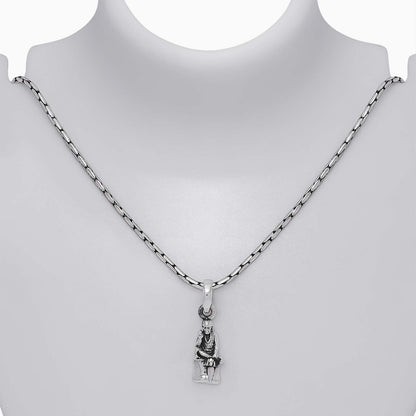 Spiritual Pendant - Silver Sai Baba Locket &#8211; Blessed With Sai Baba
