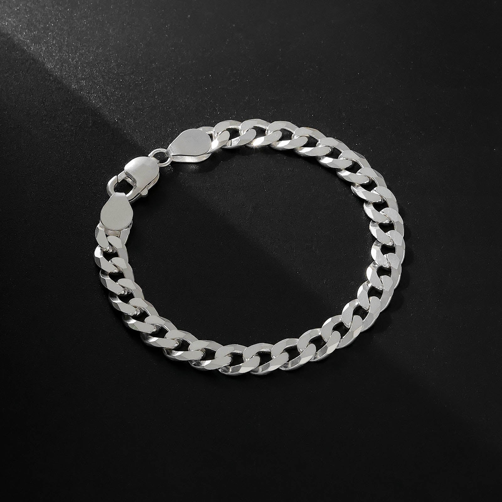 Mens silver bracelets - Silver Bracelet for men &#8211; Cuban Link Chain Bracelet