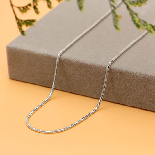Mens Collection - Pure 925 Silver Chain &#8211; Vibrant Spring Design With Silver Finish