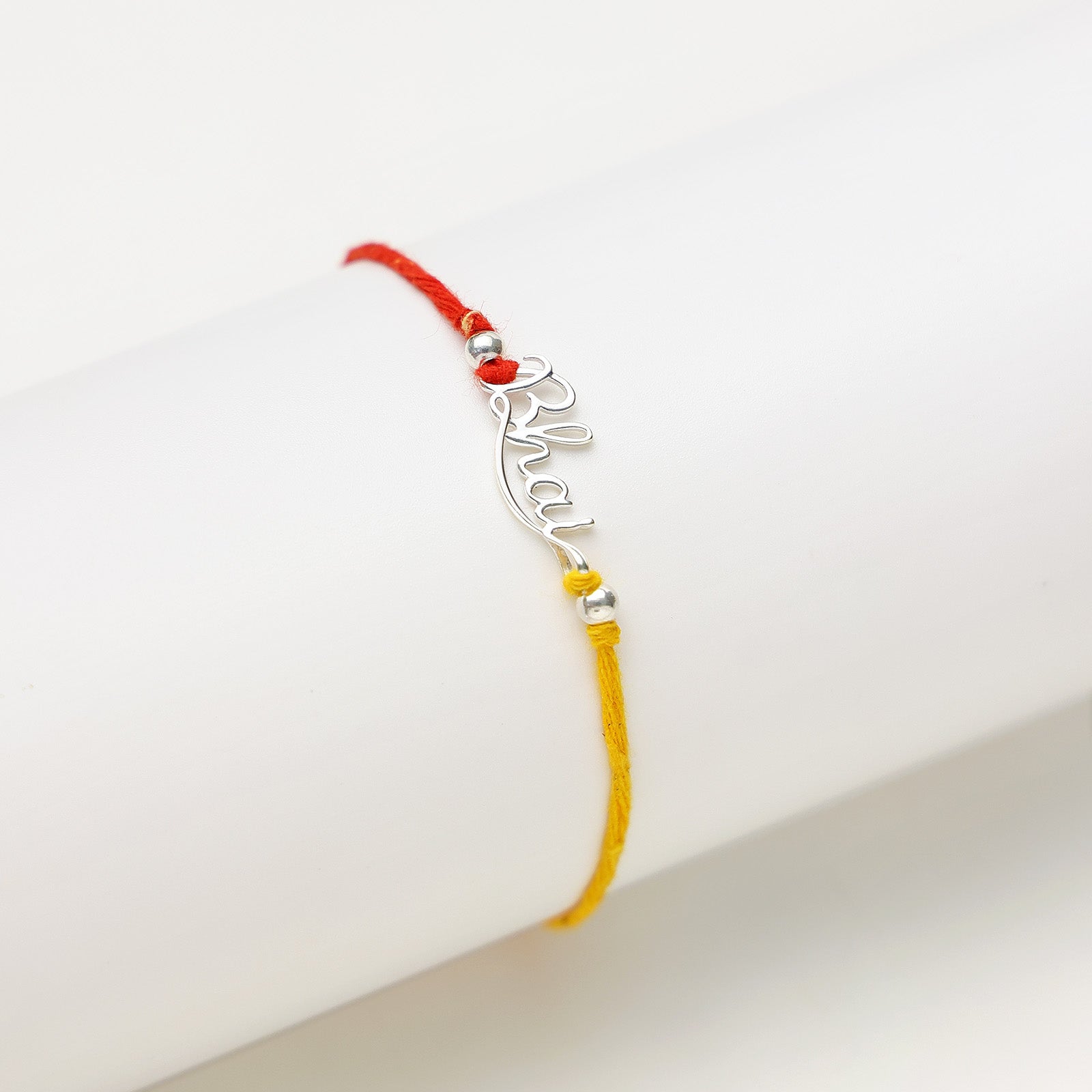 Pure 925 Silver Rakhi - Customised Bhai Pendant Rakhi - Tweov Jewels