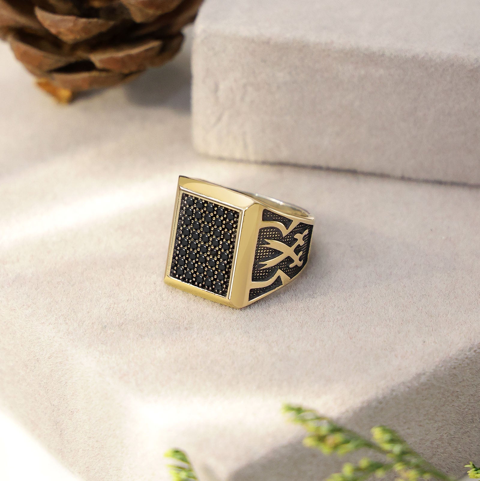 Mens Collection - Pure SIlver Ring &#8211; Made With Luxurious Zircon Stone