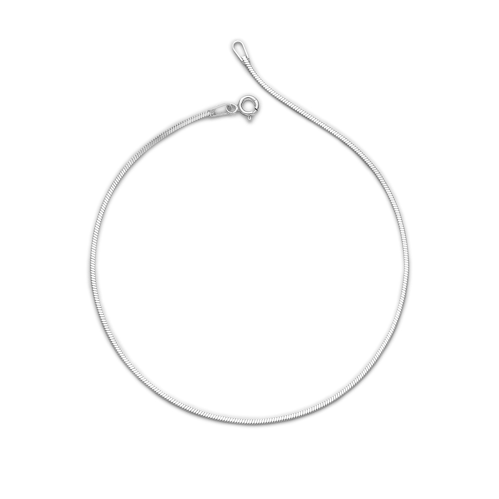 975 - Pure Silver Anklet &#8211; One-Piece Plain Sleek Model