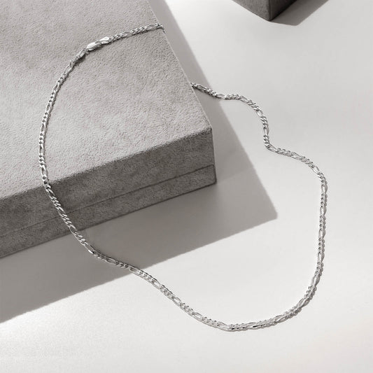 Men Silver Chain - Pure Silver Chain &#8211; Figaro Link Chain For Men