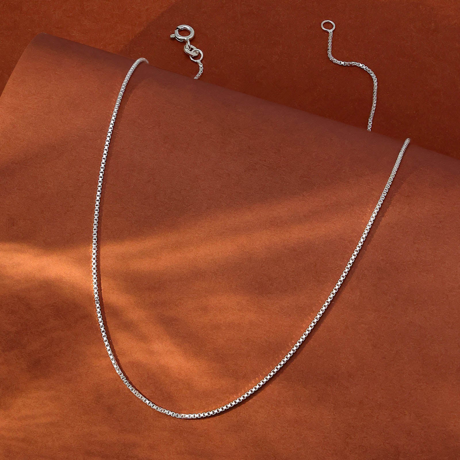 Cuban Chain - Pure Silver Chain &#8211; Slim Chain With Cable Design