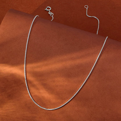 Cuban Chain - Pure Silver Chain &#8211; Slim Chain With Cable Design