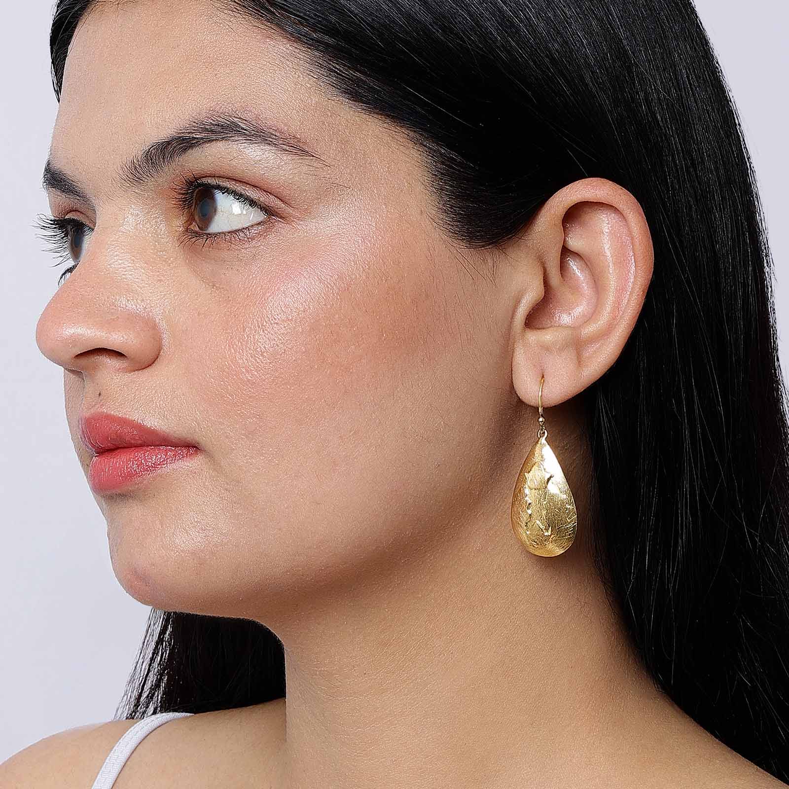 Drop Earrings - Pure Silver Earrings &#8211; Made With Golden Sunrays