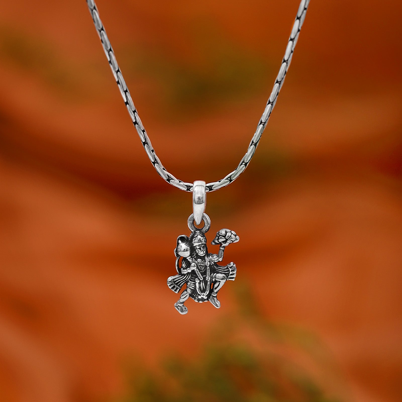 hanuman locket - Pure Silver Pendant &#8211; Featuring Hanuman ji