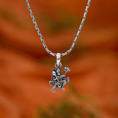 hanuman locket - Pure Silver Pendant &#8211; Featuring Hanuman ji
