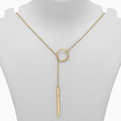 Silver Gold Plated necklace - Pure Silver Pendant &#8211; Gold Plated Long Y-shaped Necklace