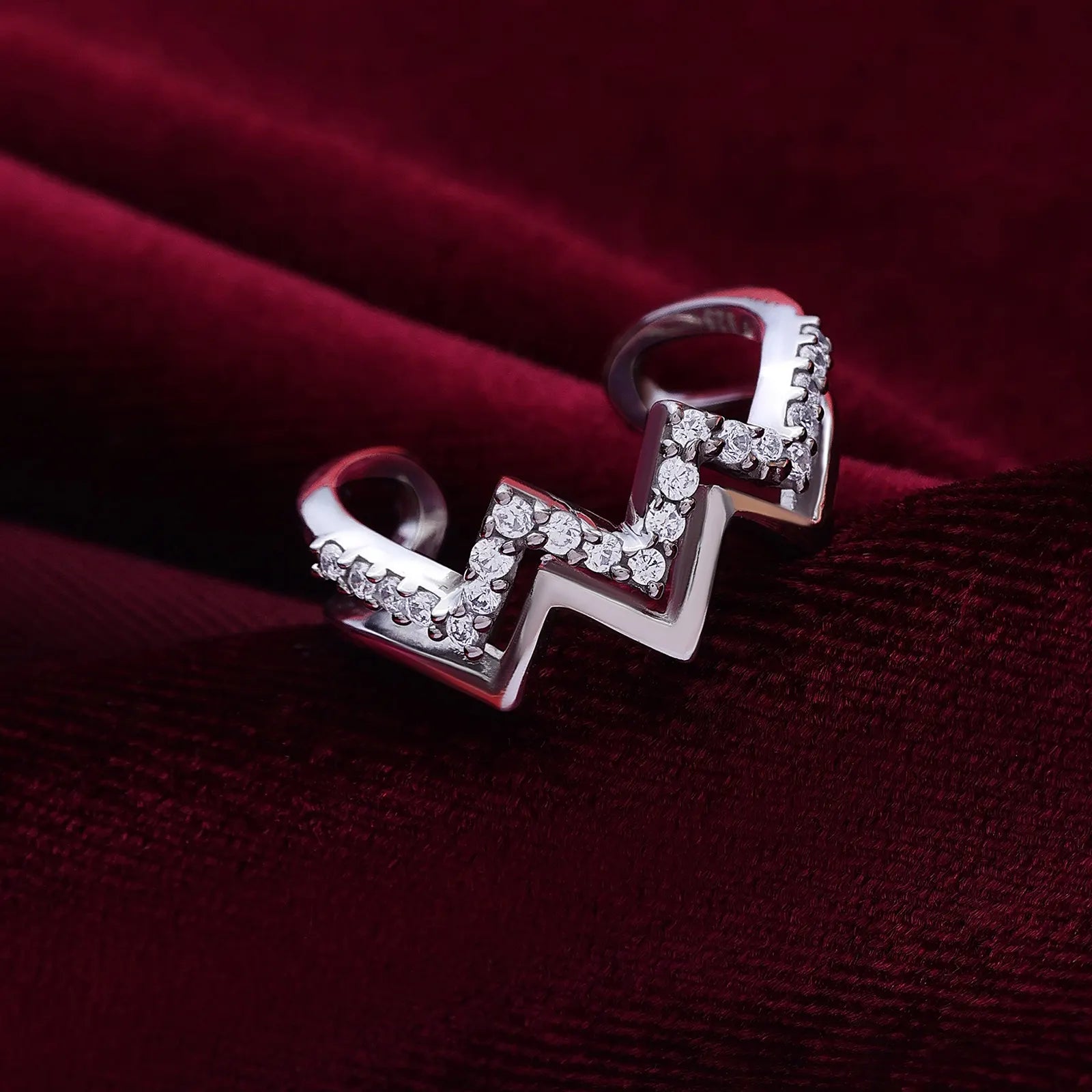 Silver Wave Ring for Women