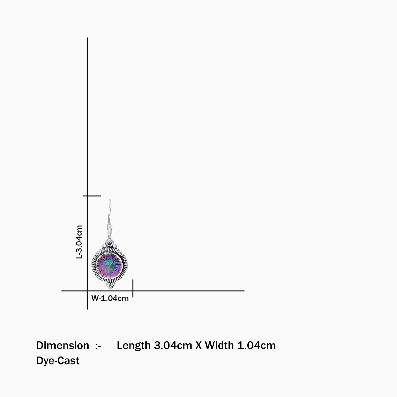 76 - Pure Silver Earrings &#8211; Glorious Purple-Blue CZ Hook Model
