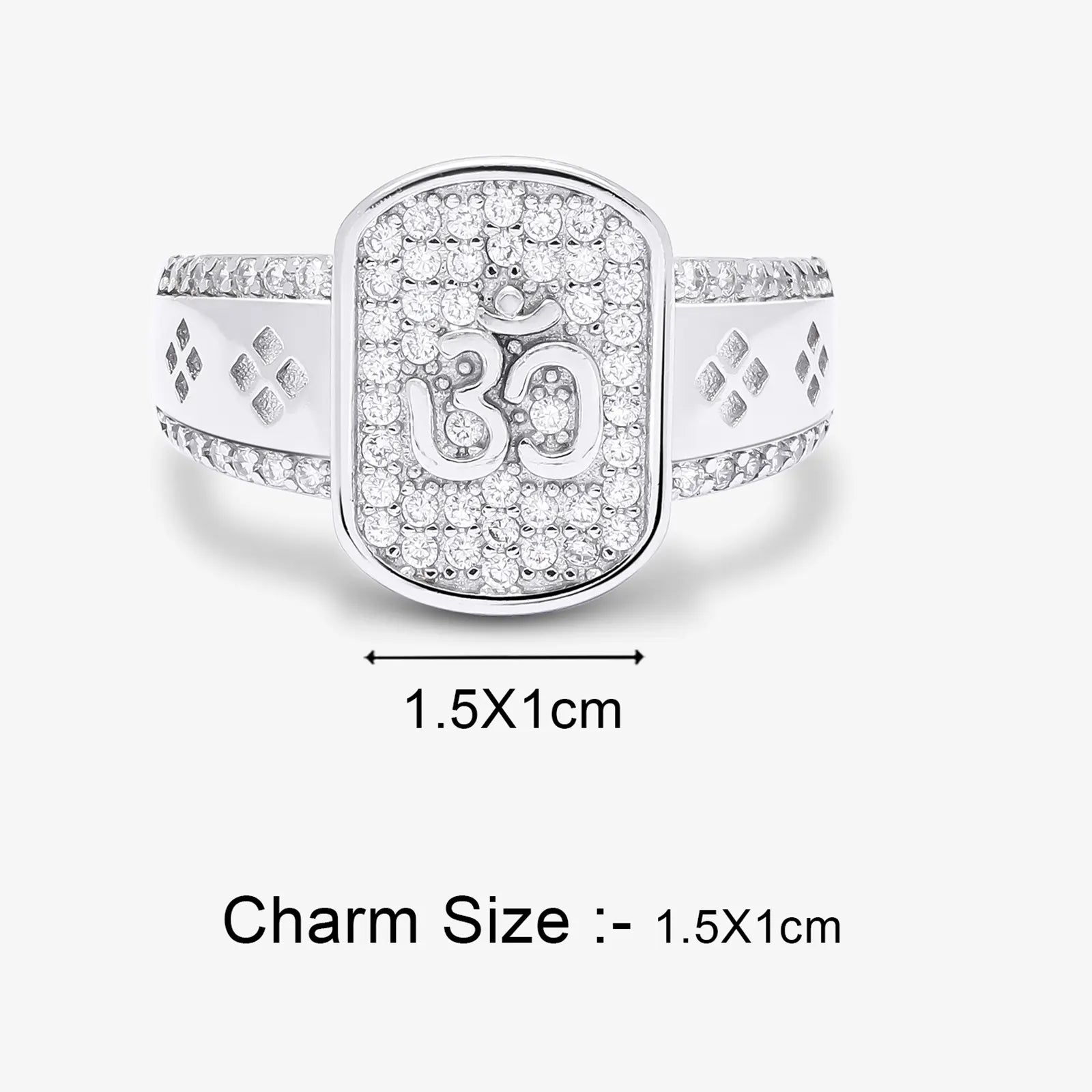 Silver Classic Om Men's Ring