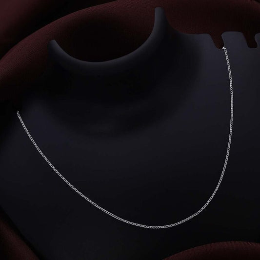 Silver Chains - Pure 925 Silver Chain &#8211; Rolo Rope Chain For Women