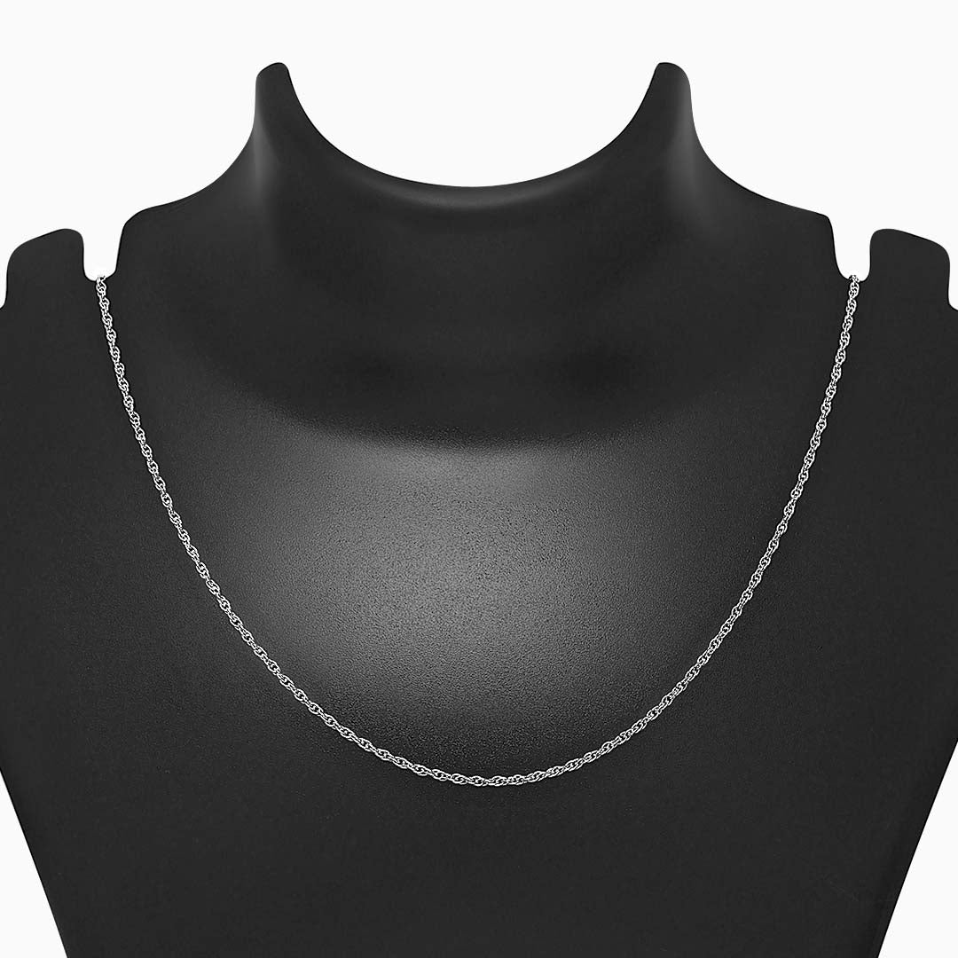 silver chain - Pure 925 Silver Chain &#8211; Twilighting Rope Chain Model for Women