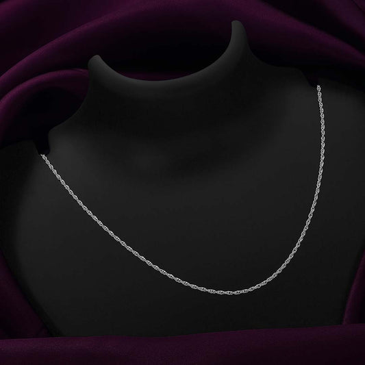 Silver Chains - Pure 925 Silver Chain &#8211; Twilighting Rope Chain Model for Women