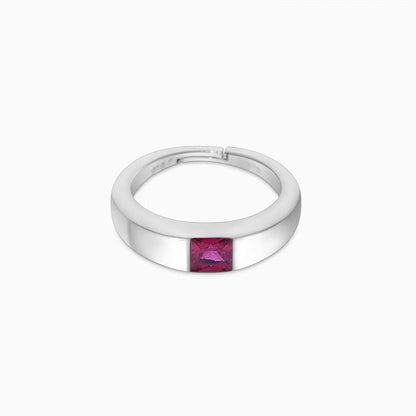 gemstone ring - Pure Silver Ring &#8211; Made With Luxurious Ruby Pink Gemstone