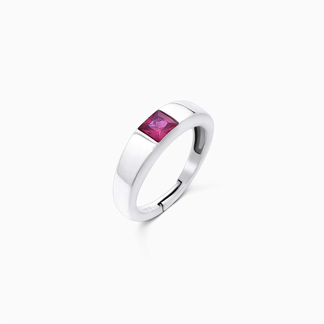Ruby gemstone ring - Pure Silver Ring &#8211; Made With Luxurious Ruby Pink Gemstone