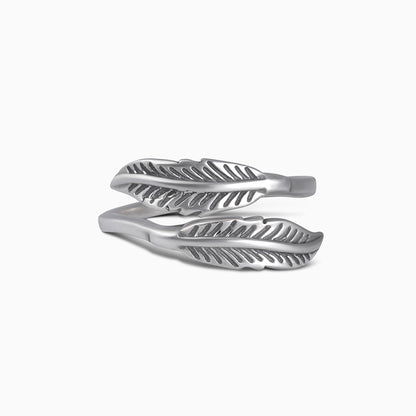 Silver daily wear rings - Pure Silver Ring &#8211; Woodland Whispers Wtih Double Leaf