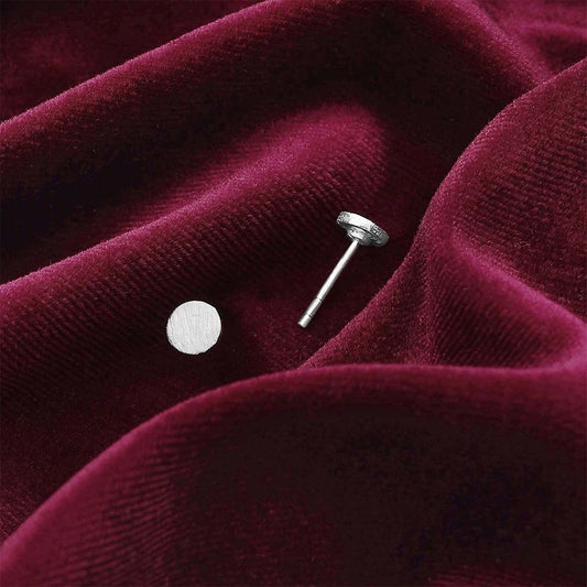 Silver Earrings - Pure Silver Studs &#8211; Lustrous Glitter Finish Model