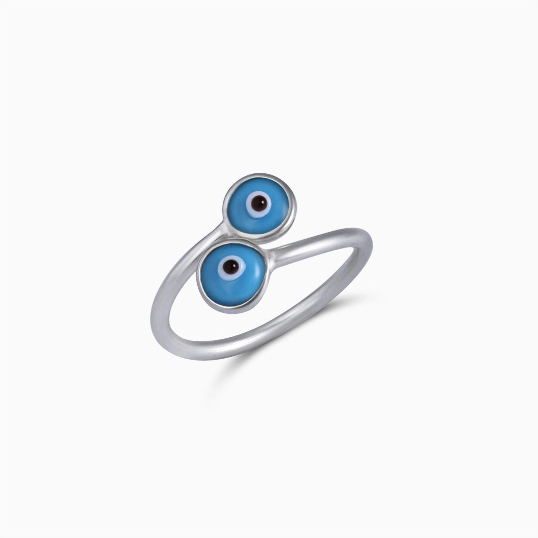 Silver Rings - Pure Silver Ring &#8211; Empowered With Blue Evil Eye