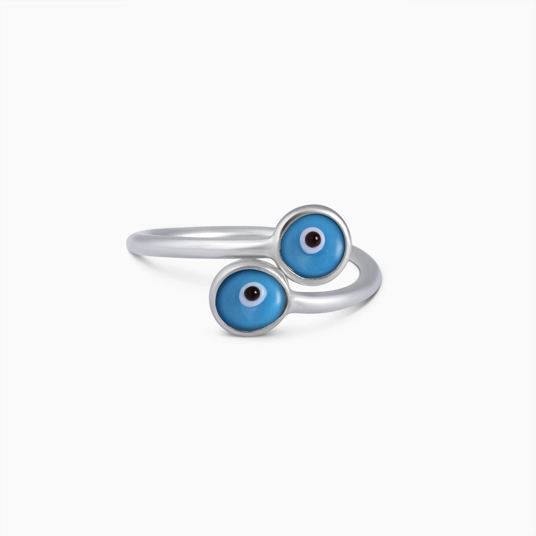 Evil aye rings for gift - Pure Silver Ring &#8211; Empowered With Blue Evil Eye