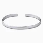 Pure Silver Bracelet - Glossy Tone Cuff Model