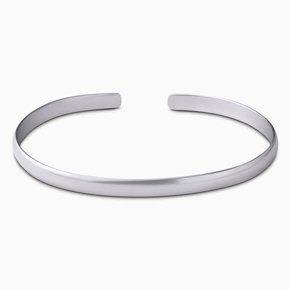 Silver Charm Bracelets - Pure Silver Bracelet &#8211; Glossy Tone Cuff Model