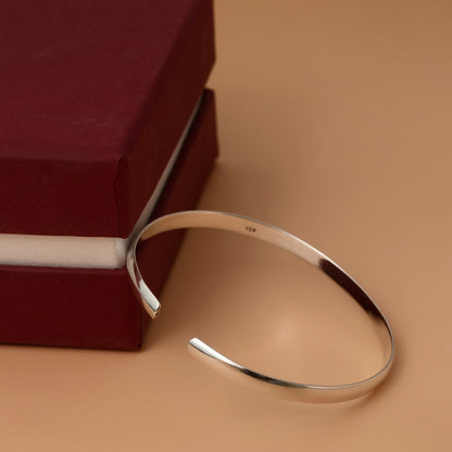 Pure Silver Bracelet for Men &amp; Women - Pure Silver Bracelet &#8211; Glossy Tone Cuff Model