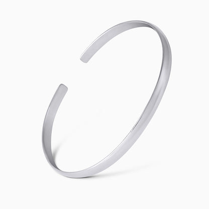bracelet - Pure Silver Bracelet &#8211; Glossy Tone Cuff Model