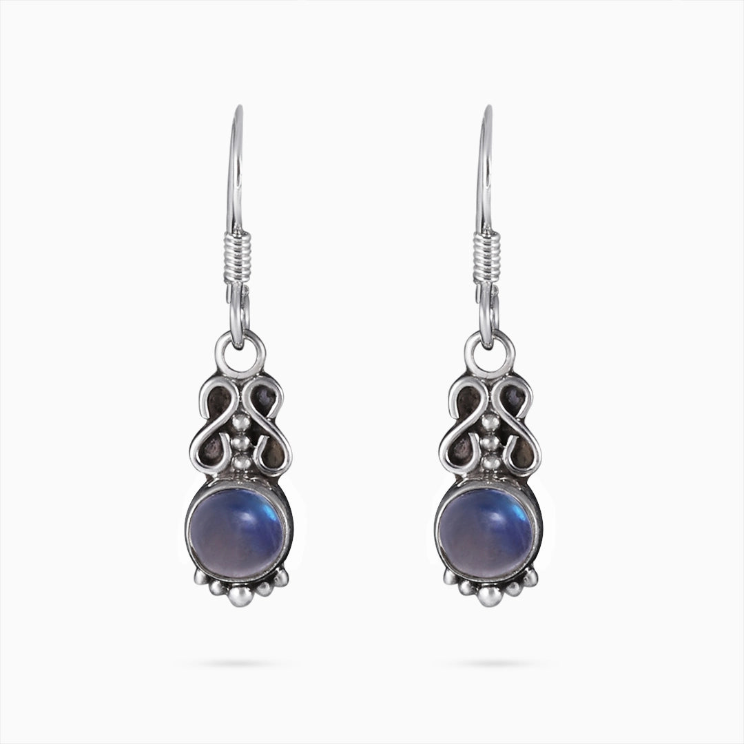 Silver Earrings - Pure Silver Earring &#8211; Moonlit Magic Moonstone