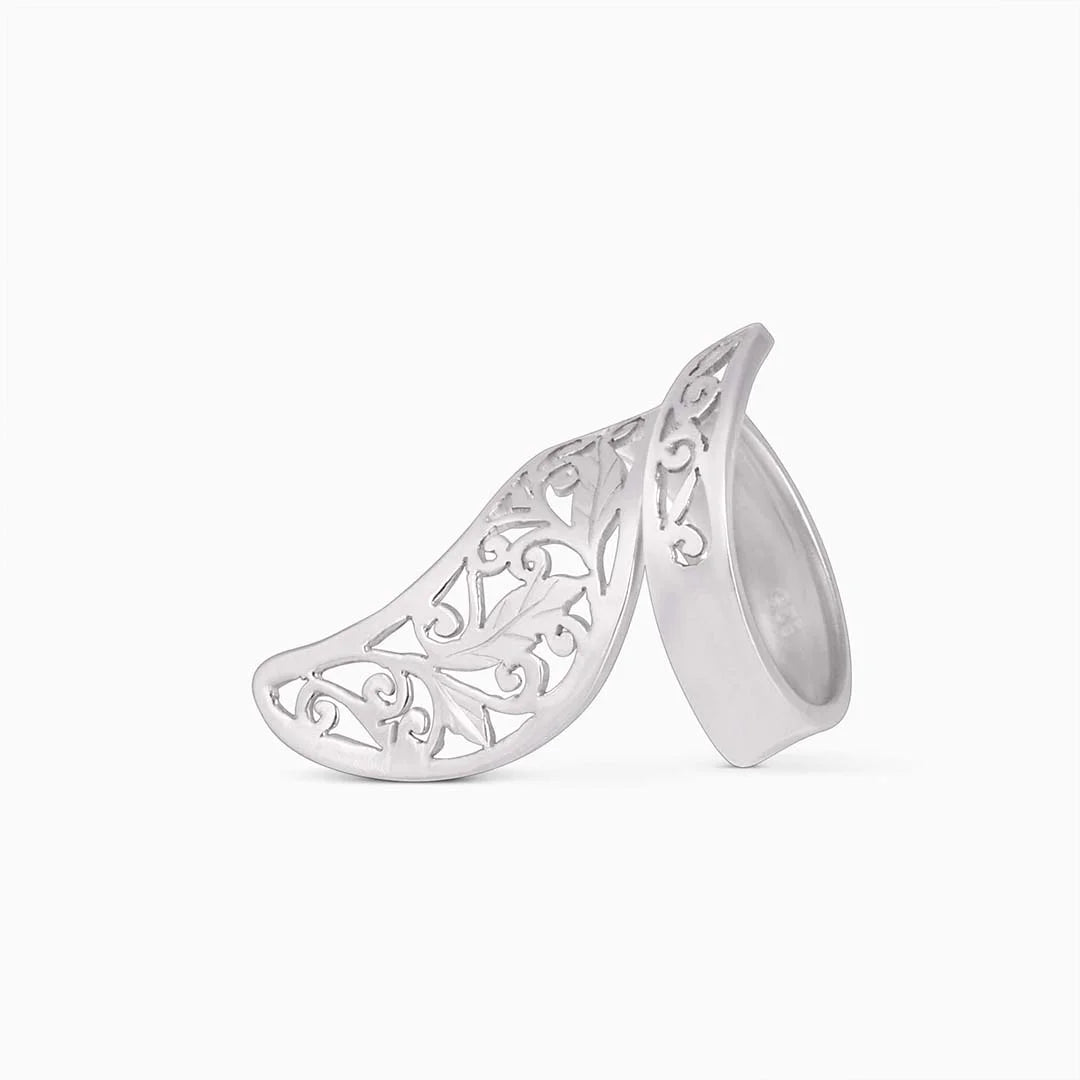 572 - Pure 925 Silver Ring &#8211; Filigree Embossed Adjustable Fit