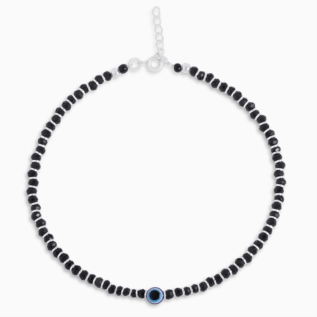 Silver anklets - Pure Silver Anklet &#8211; Aura Evil Eye Design