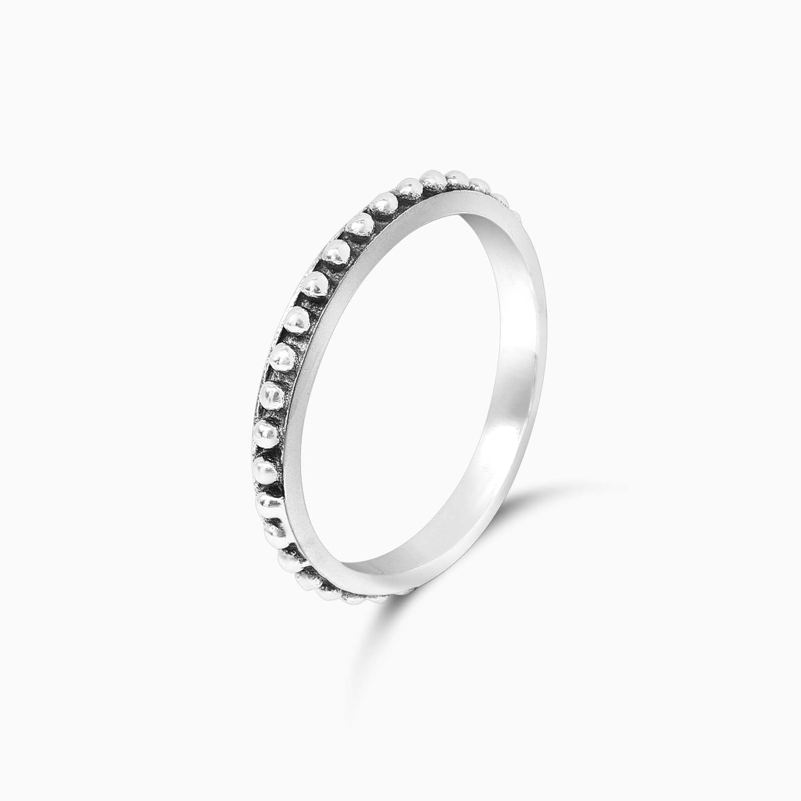 silver ring - Pure Silver Ring &#8211; Made With Oxidized Mini Balls
