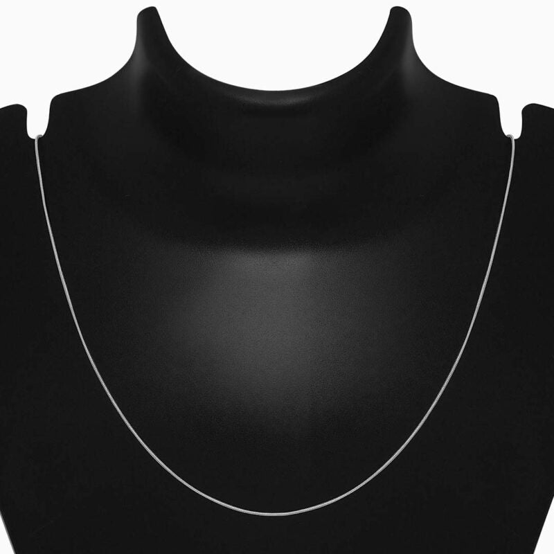 Silver Chains - Pure 925 Silver Chain &#8211; Delicate Round Snake Design For Women
