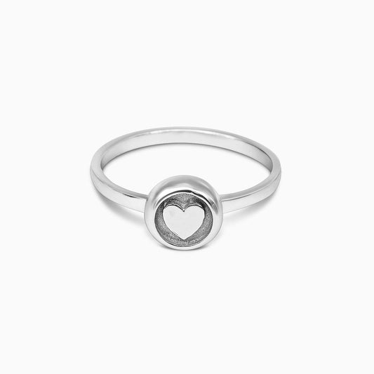 Pure Silver Ring - Silver Finish Proposal Band - Tweov Jewels