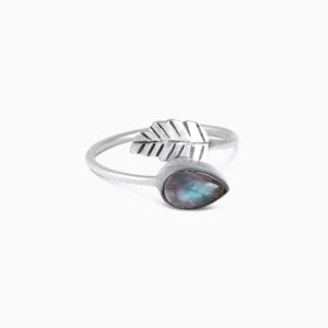 Silver Rings - Soothing Blue Labradorite Stone Ring