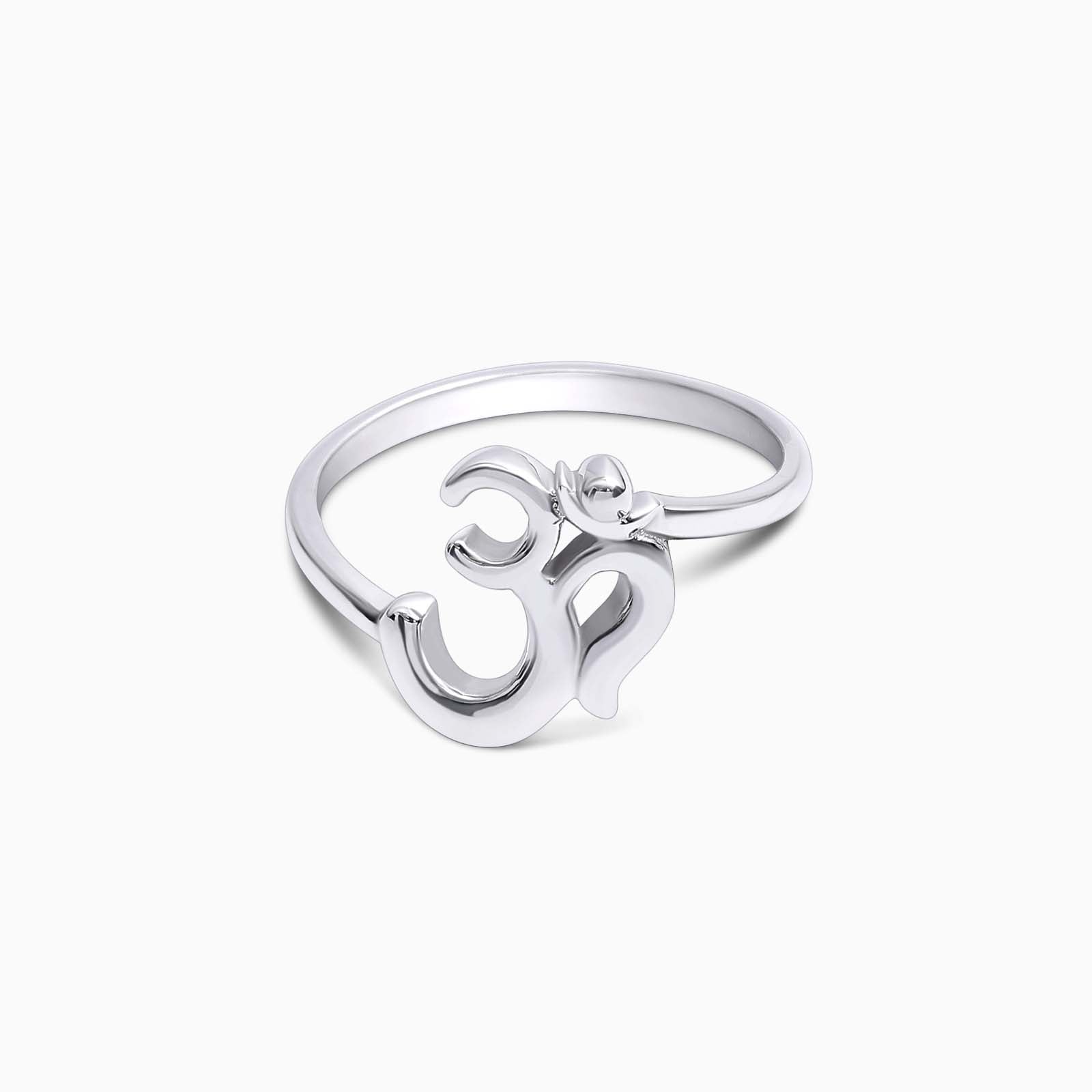 748 - Pure Silver Ring &#8211; Polished With Divine Om Design