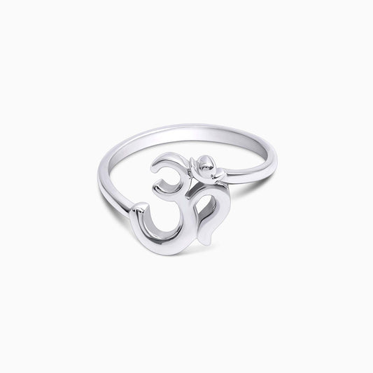 Pure Silver Ring - Polished With Divine Om Design - Tweov Jewels