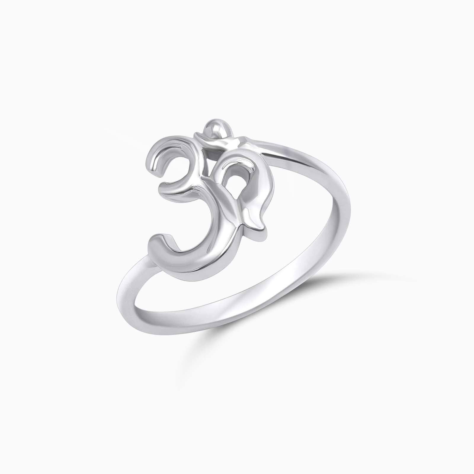 472 - Pure Silver Ring &#8211; Polished With Divine Om Design