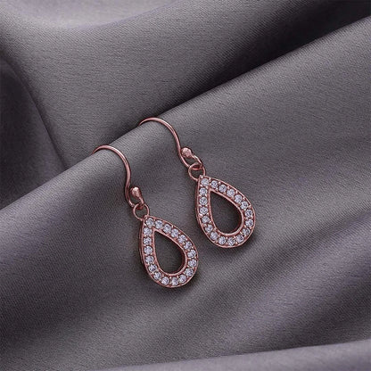 Drop Earrings - Pure Silver Earrings &#8211; Enriched With CZ Stones