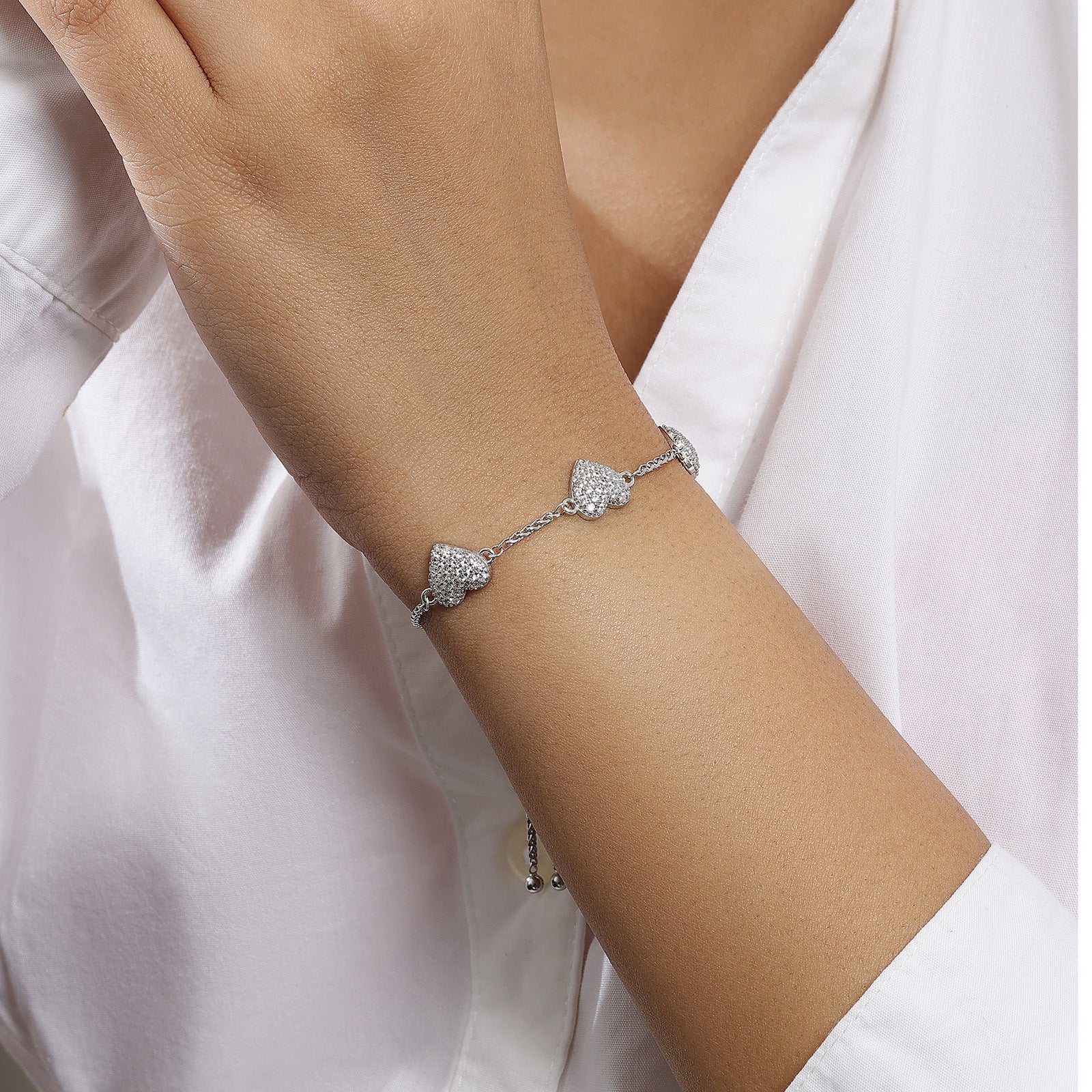 Silver Heart Bracelet for Women - Tweov Jewels