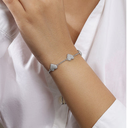 Silver Heart Bracelet for Women - Tweov Jewels