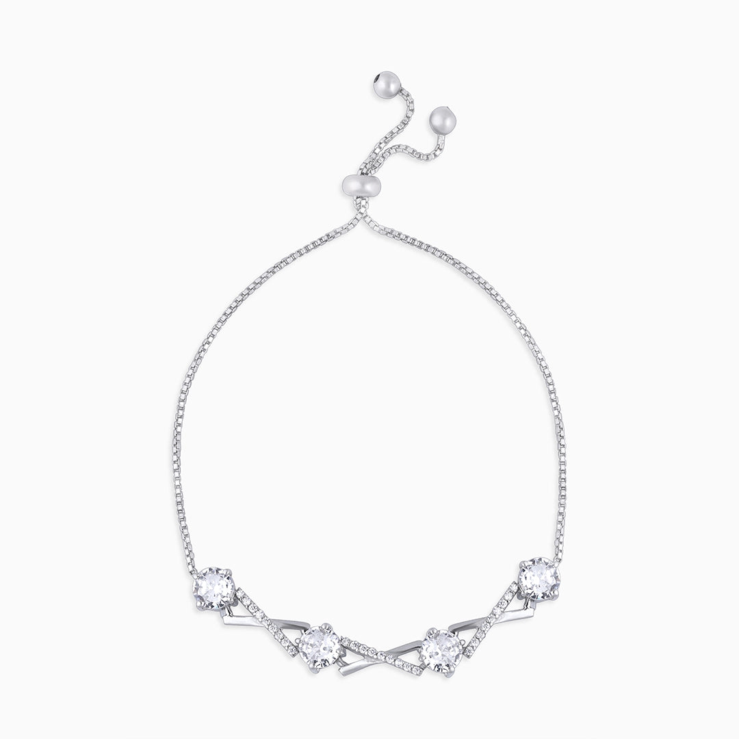Silver Bracelet for gift - Pure Silver Bracelet for Women &#8211; Made With X-Locked Zircon
