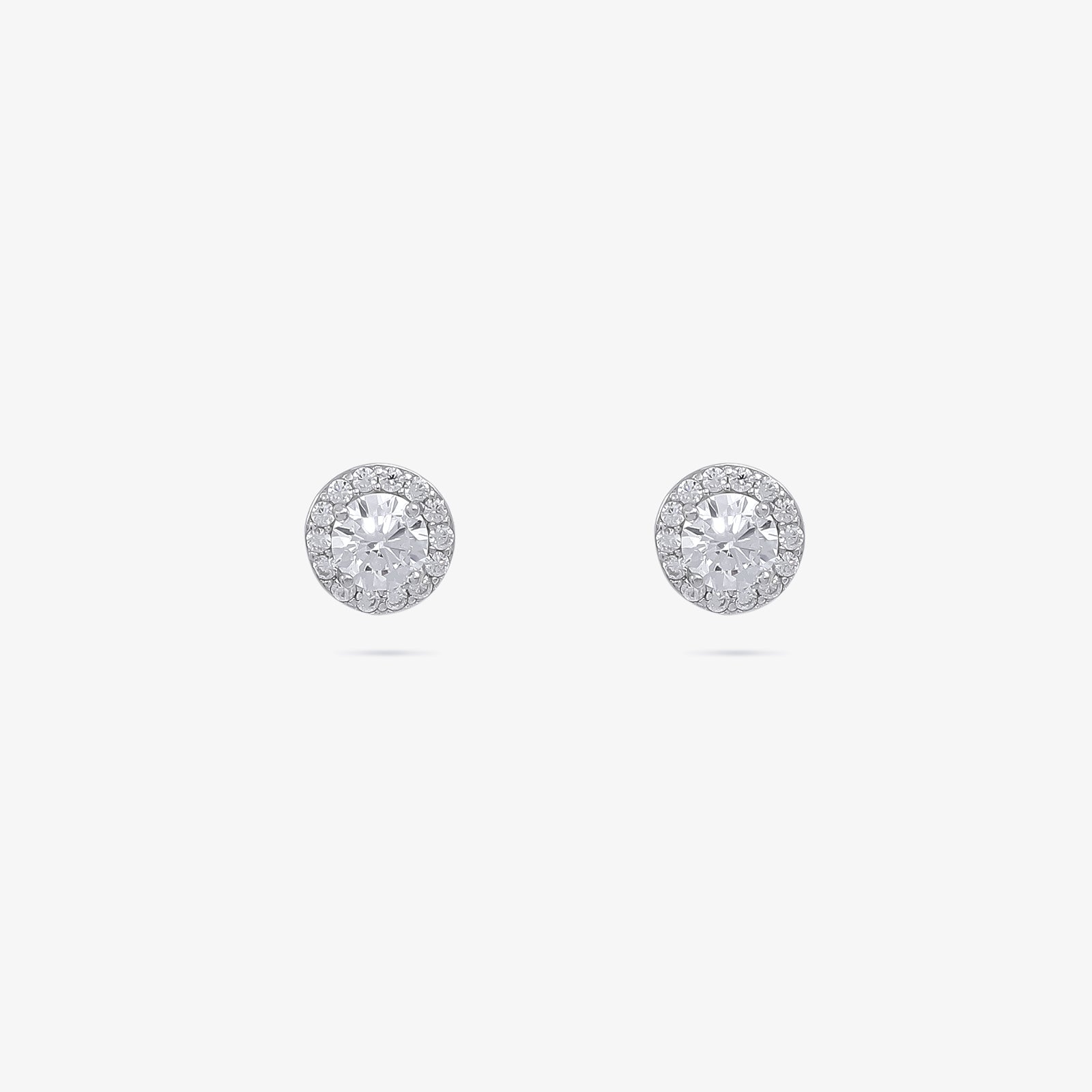 Round Floral Design Silver Pendant & Earrings Set